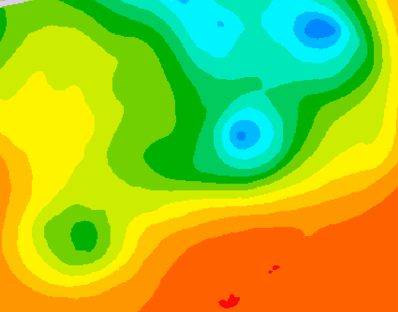 GDPS 500 millibar geopotential height 132 hour forecast chart for Canada based on 2025/06/17 0000Z data