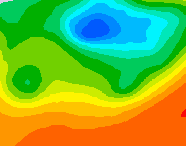 GDPS 500 millibar geopotential height 222 hour forecast chart for Canada based on 2025/06/17 1200Z data