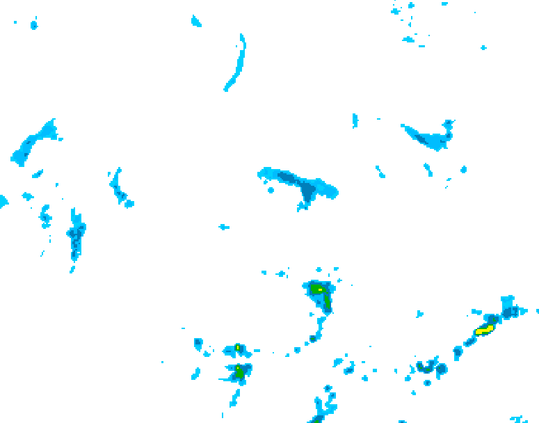 GDPS precipitation 012 hour forecast chart for Canada based on 2025/06/17 0000Z data