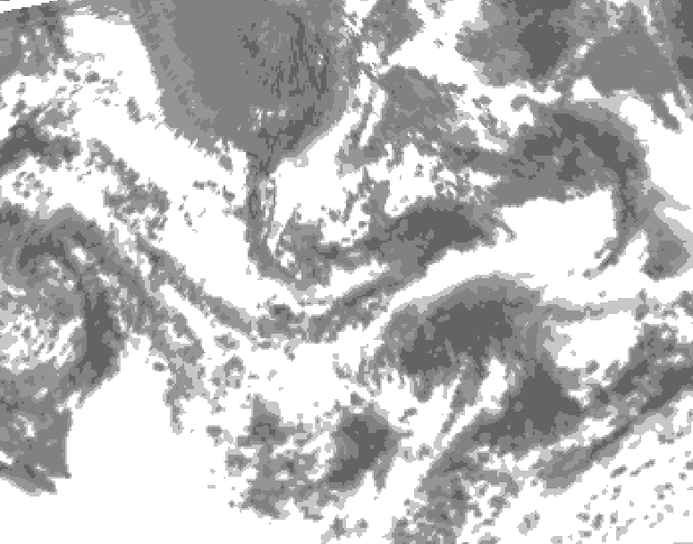GDPS total cloud 024 hour forecast chart for Canada based on 2025/06/17 0000Z data