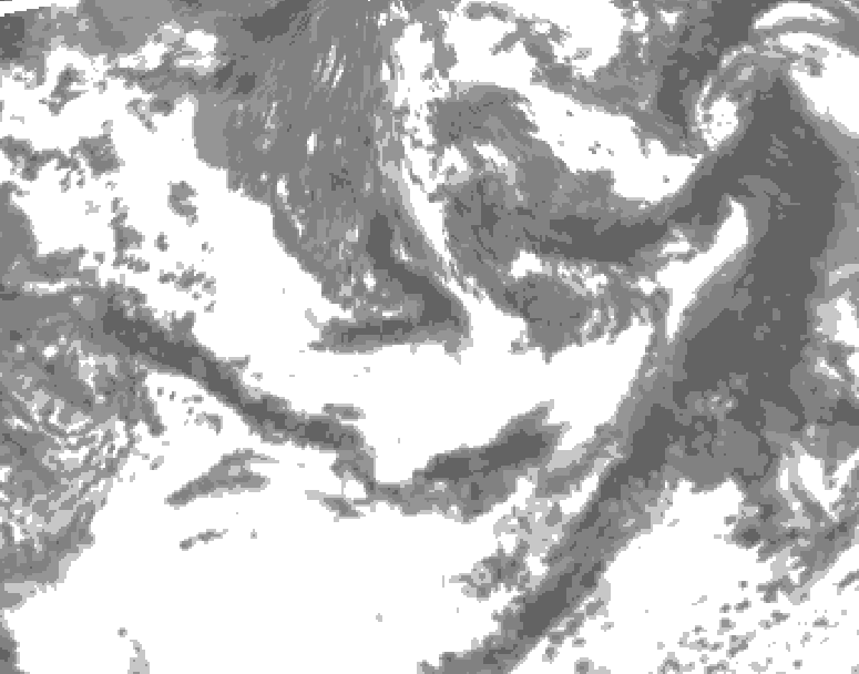 GDPS total cloud 066 hour forecast chart for Canada based on 2025/06/17 0000Z data