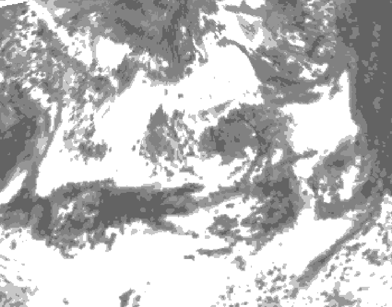 GDPS total cloud 120 hour forecast chart for Canada based on 2025/06/17 0000Z data