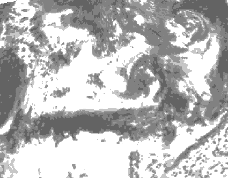 GDPS total cloud 132 hour forecast chart for Canada based on 2025/06/17 0000Z data