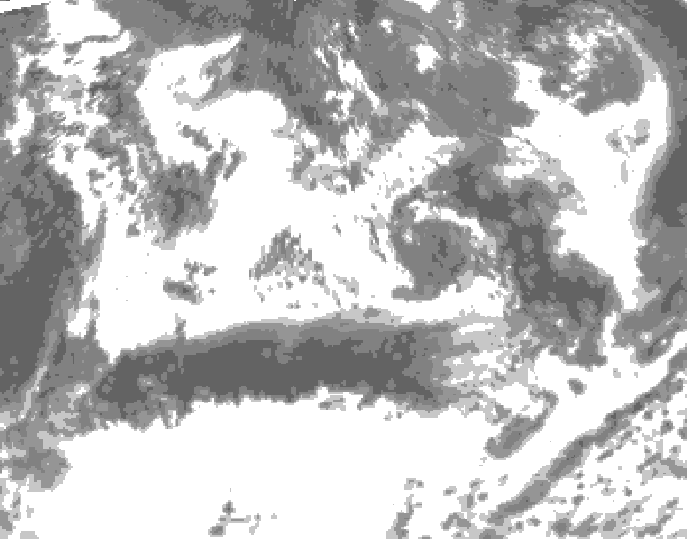 GDPS total cloud 138 hour forecast chart for Canada based on 2025/06/17 0000Z data