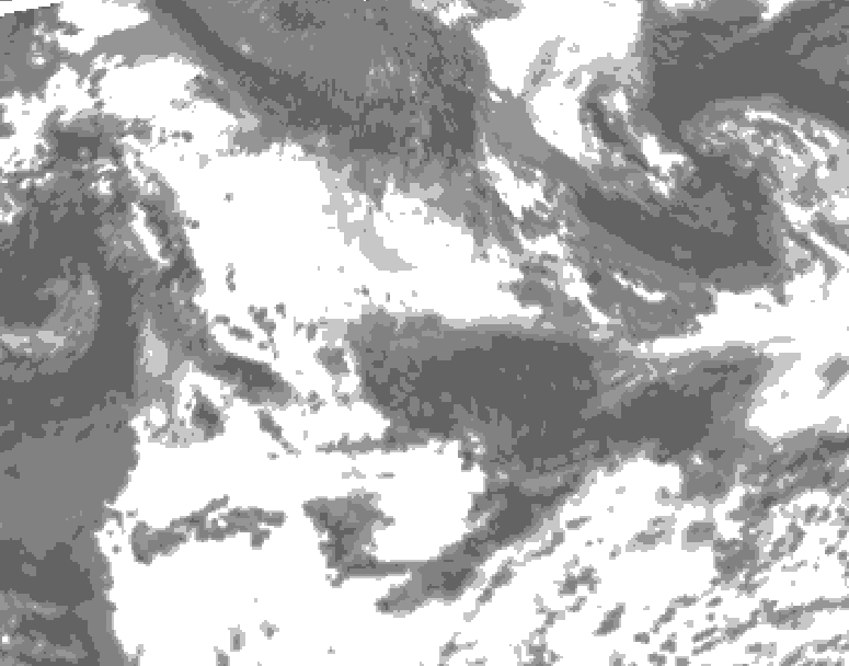 GDPS total cloud 204 hour forecast chart for Canada based on 2025/06/17 0000Z data
