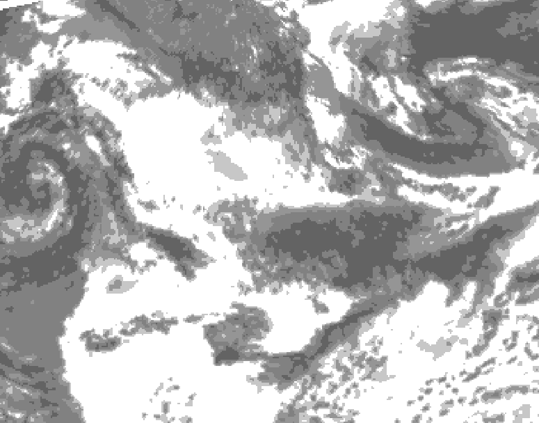 GDPS total cloud 210 hour forecast chart for Canada based on 2025/06/17 0000Z data