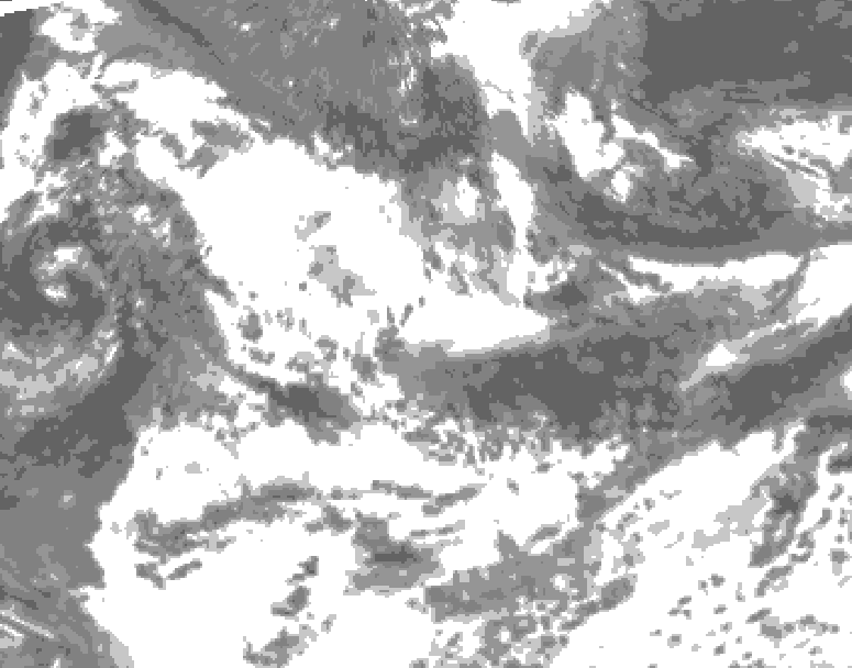 GDPS total cloud 216 hour forecast chart for Canada based on 2025/06/17 0000Z data