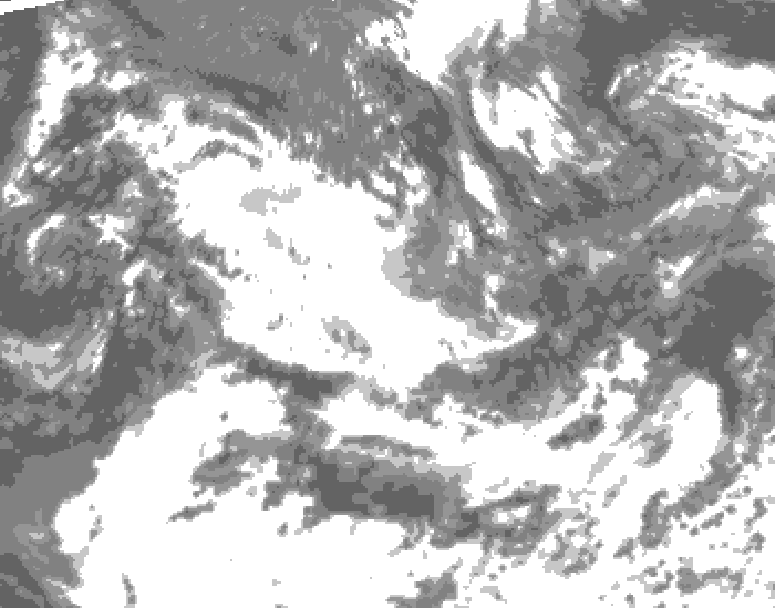 GDPS total cloud 228 hour forecast chart for Canada based on 2025/06/17 0000Z data