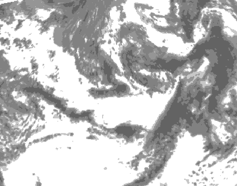 GDPS total cloud 054 hour forecast chart for Canada based on 2025/06/17 1200Z data