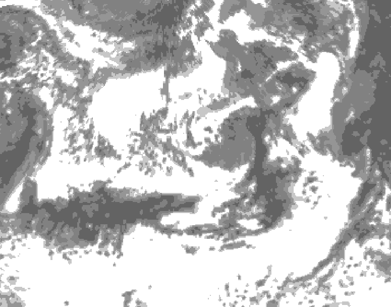 GDPS total cloud 108 hour forecast chart for Canada based on 2025/06/17 1200Z data