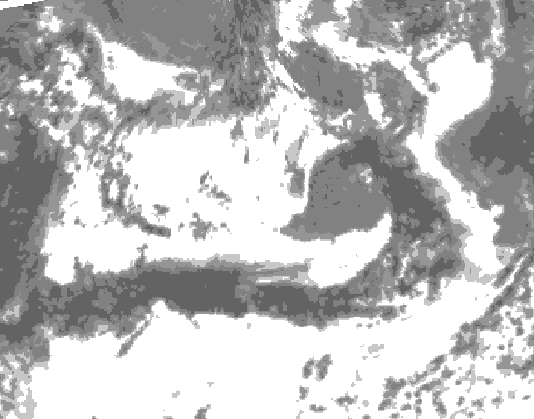 GDPS total cloud 120 hour forecast chart for Canada based on 2025/06/17 1200Z data