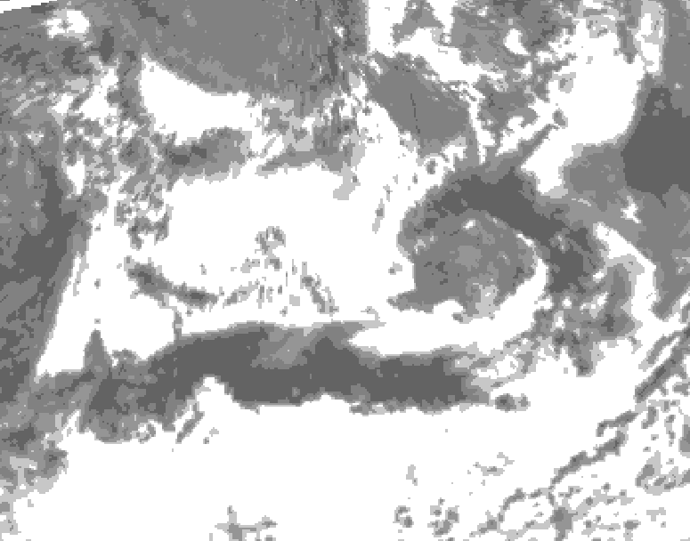 GDPS total cloud 126 hour forecast chart for Canada based on 2025/06/17 1200Z data