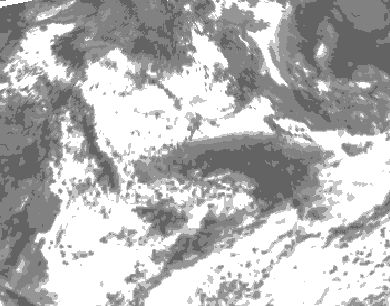 GDPS total cloud 180 hour forecast chart for Canada based on 2025/06/17 1200Z data