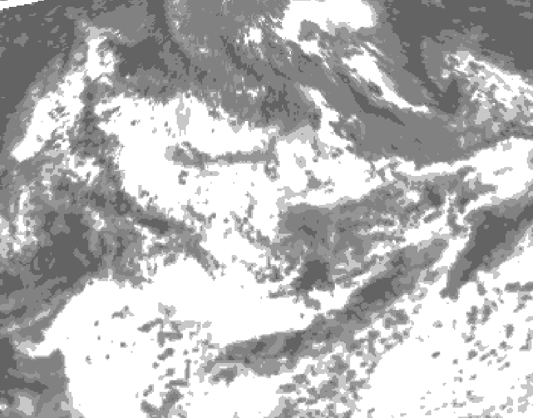 GDPS total cloud 204 hour forecast chart for Canada based on 2025/06/17 1200Z data