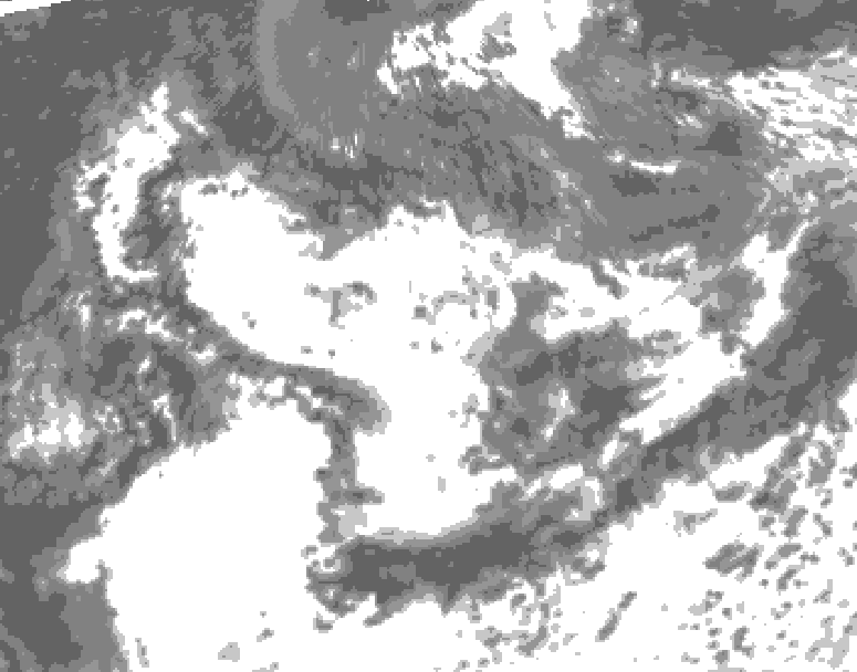 GDPS total cloud 216 hour forecast chart for Canada based on 2025/06/17 1200Z data