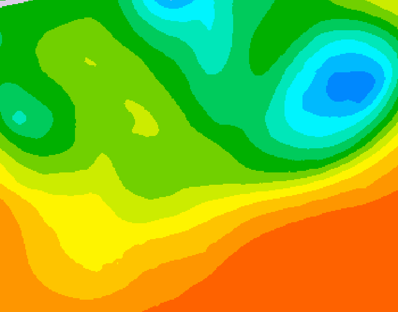 GDPS 500 millibar geopotential height 180 hour forecast chart for Canada based on 2025/06/18 0000Z data