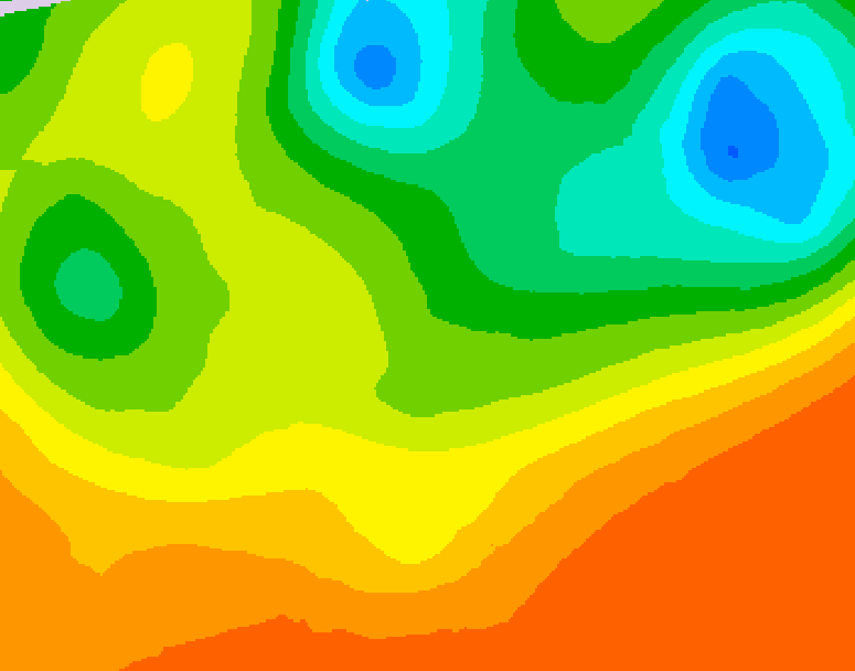 GDPS 500 millibar geopotential height 216 hour forecast chart for Canada based on 2025/06/18 0000Z data