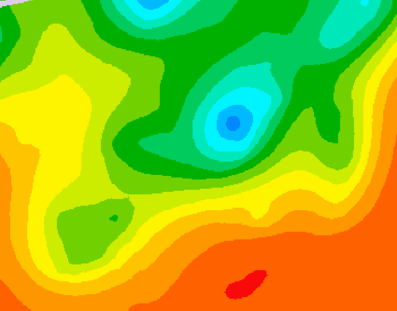 GDPS 500 millibar geopotential height 084 hour forecast chart for Canada based on 2025/06/18 1200Z data