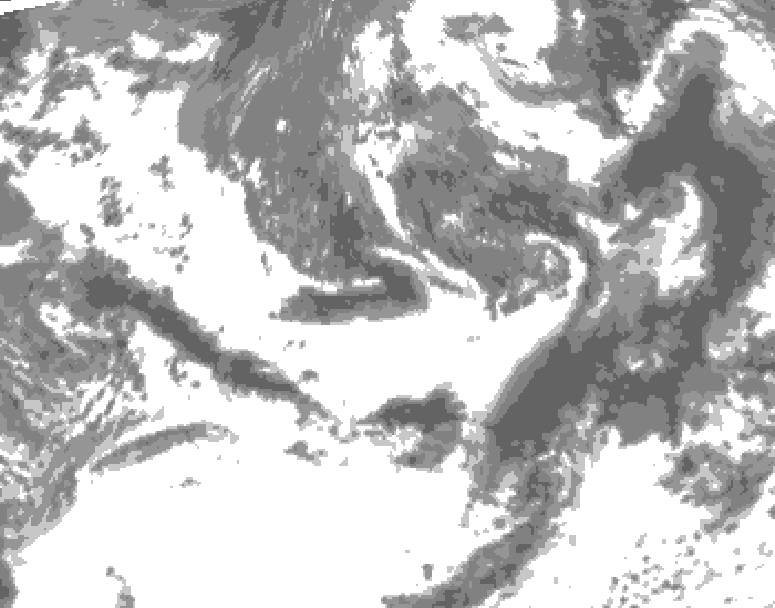 GDPS total cloud 042 hour forecast chart for Canada based on 2025/06/18 0000Z data