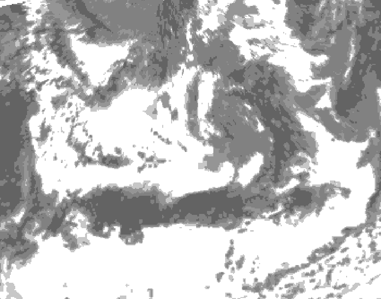 GDPS total cloud 108 hour forecast chart for Canada based on 2025/06/18 0000Z data