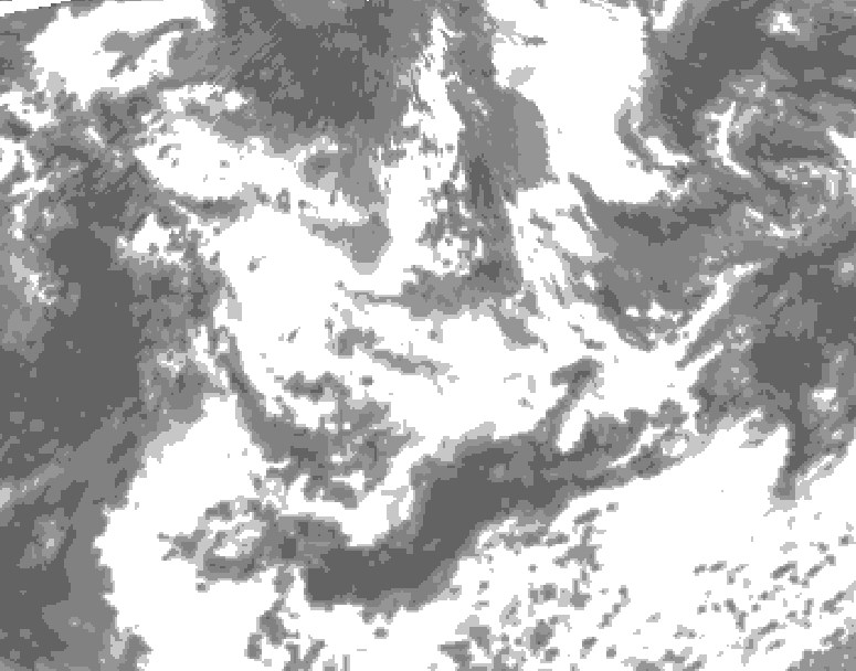 GDPS total cloud 180 hour forecast chart for Canada based on 2025/06/18 0000Z data