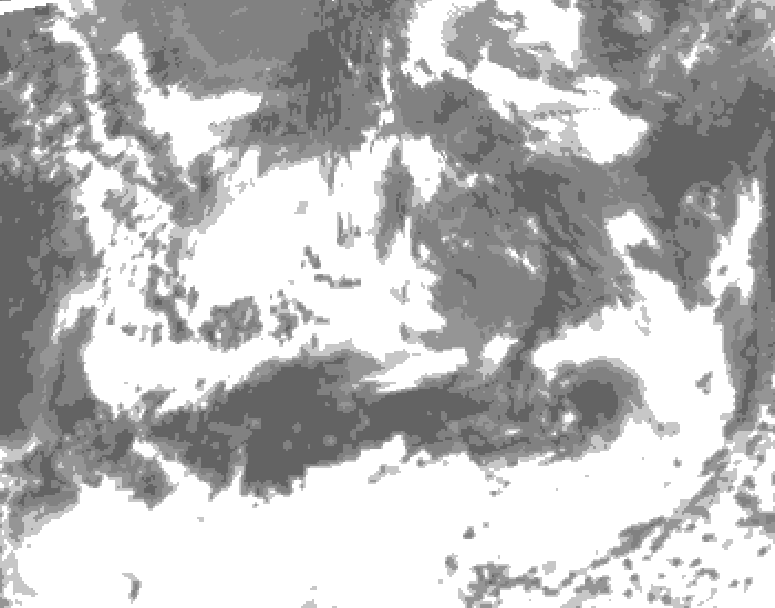 GDPS total cloud 096 hour forecast chart for Canada based on 2025/06/18 1200Z data
