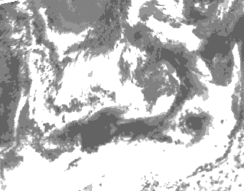 GDPS total cloud 102 hour forecast chart for Canada based on 2025/06/18 1200Z data