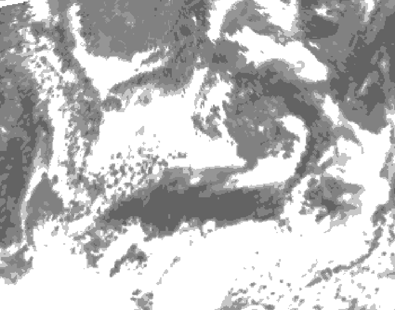 GDPS total cloud 108 hour forecast chart for Canada based on 2025/06/18 1200Z data