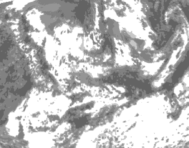 GDPS total cloud 156 hour forecast chart for Canada based on 2025/06/18 1200Z data