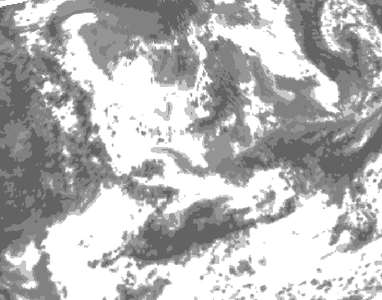 GDPS total cloud 168 hour forecast chart for Canada based on 2025/06/18 1200Z data