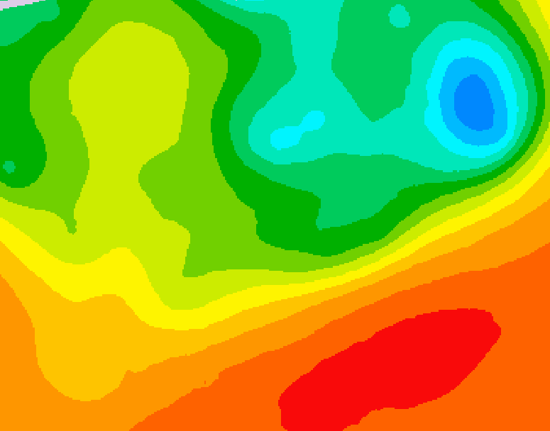 GDPS 500 millibar geopotential height 132 hour forecast chart for Canada based on 2025/06/19 1200Z data