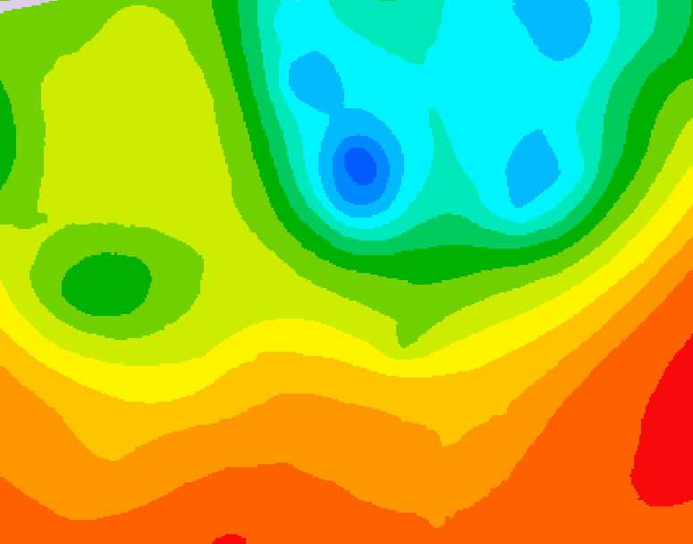 GDPS 500 millibar geopotential height 222 hour forecast chart for Canada based on 2025/06/19 1200Z data