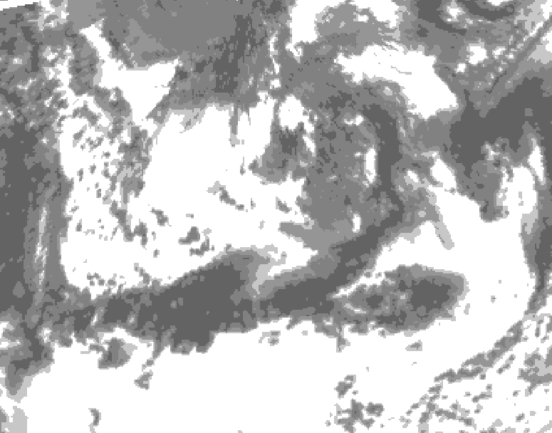 GDPS total cloud 084 hour forecast chart for Canada based on 2025/06/19 0000Z data