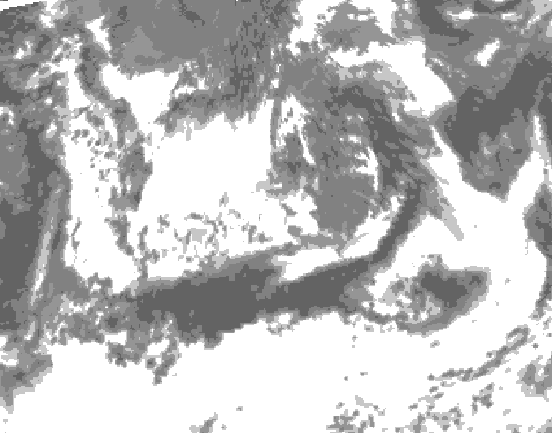 GDPS total cloud 090 hour forecast chart for Canada based on 2025/06/19 0000Z data