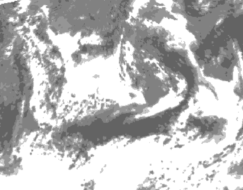 GDPS total cloud 096 hour forecast chart for Canada based on 2025/06/19 0000Z data