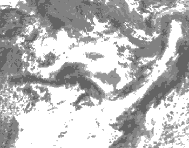 GDPS total cloud 234 hour forecast chart for Canada based on 2025/06/19 0000Z data
