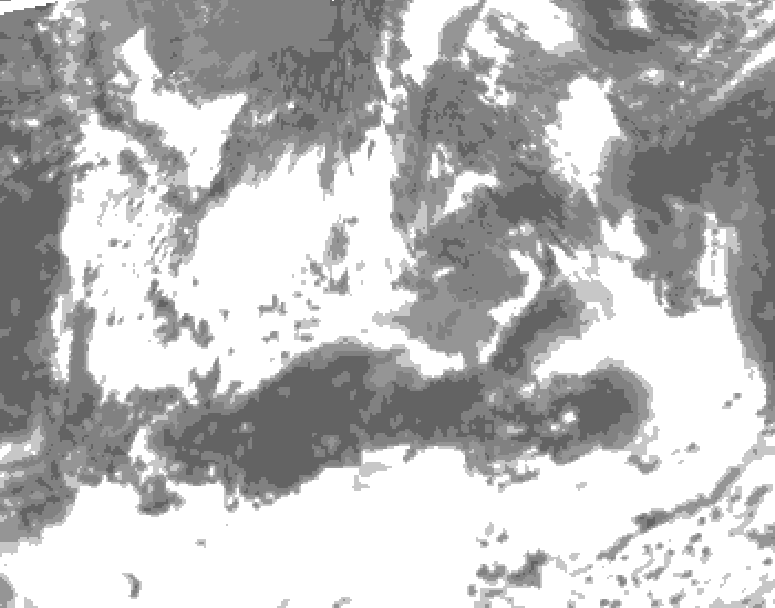 GDPS total cloud 072 hour forecast chart for Canada based on 2025/06/19 1200Z data
