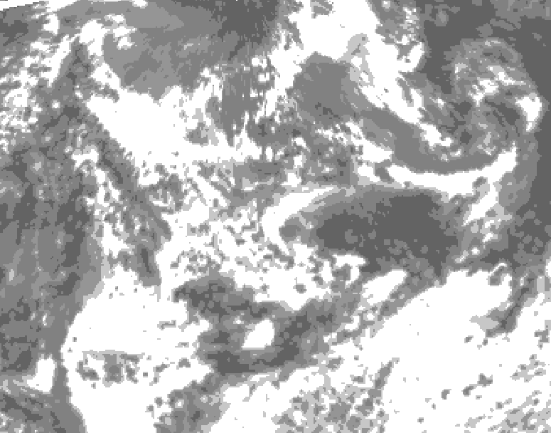 GDPS total cloud 132 hour forecast chart for Canada based on 2025/06/19 1200Z data