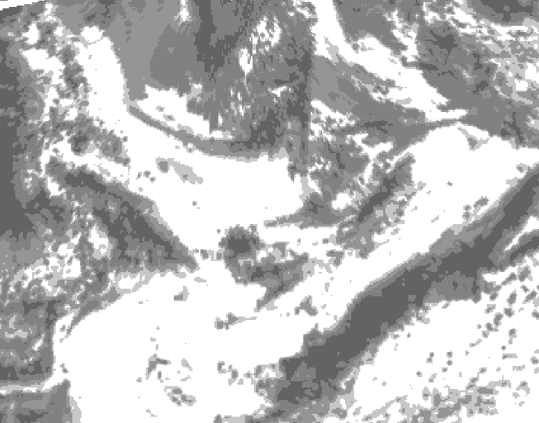 GDPS total cloud 198 hour forecast chart for Canada based on 2025/06/19 1200Z data