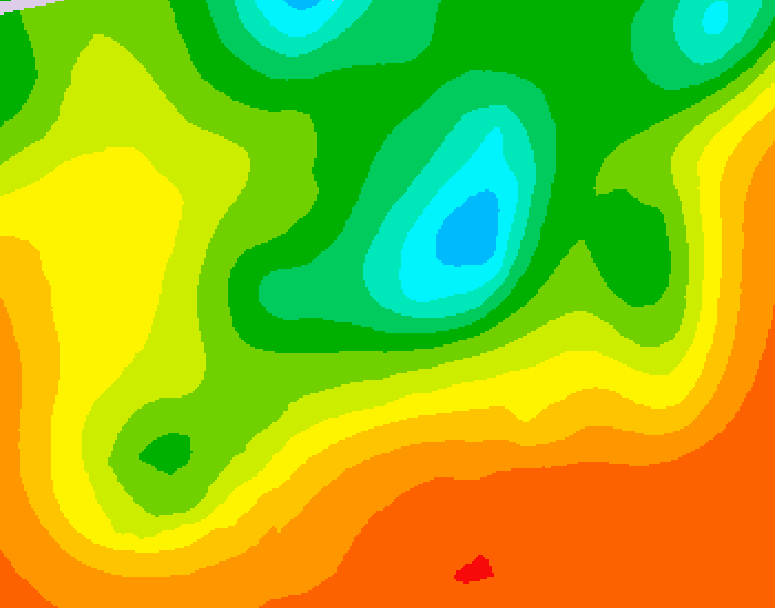 GDPS 500 millibar geopotential height 048 hour forecast chart for Canada based on 2025/06/20 0000Z data