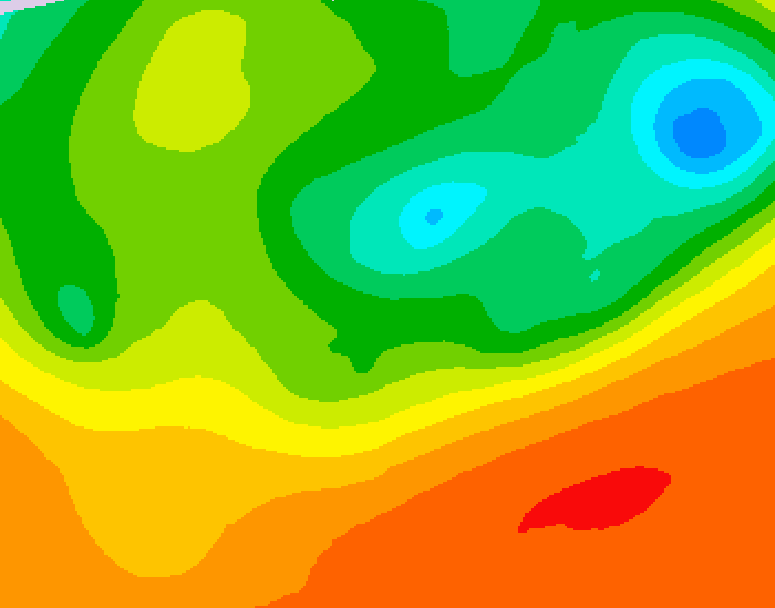 GDPS 500 millibar geopotential height 132 hour forecast chart for Canada based on 2025/06/20 0000Z data