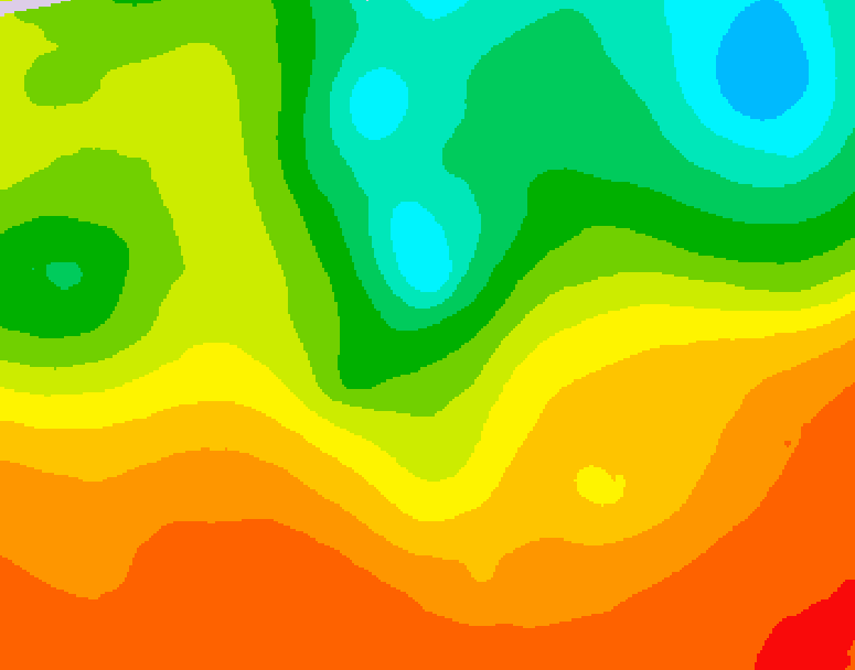 GDPS 500 millibar geopotential height 216 hour forecast chart for Canada based on 2025/06/20 1200Z data