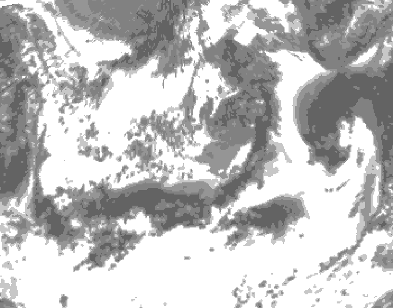 GDPS total cloud 048 hour forecast chart for Canada based on 2025/06/20 0000Z data