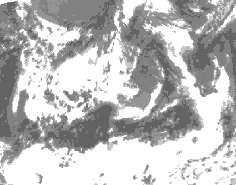 GDPS total cloud 048 hour forecast chart for Canada based on 2025/06/20 1200Z data