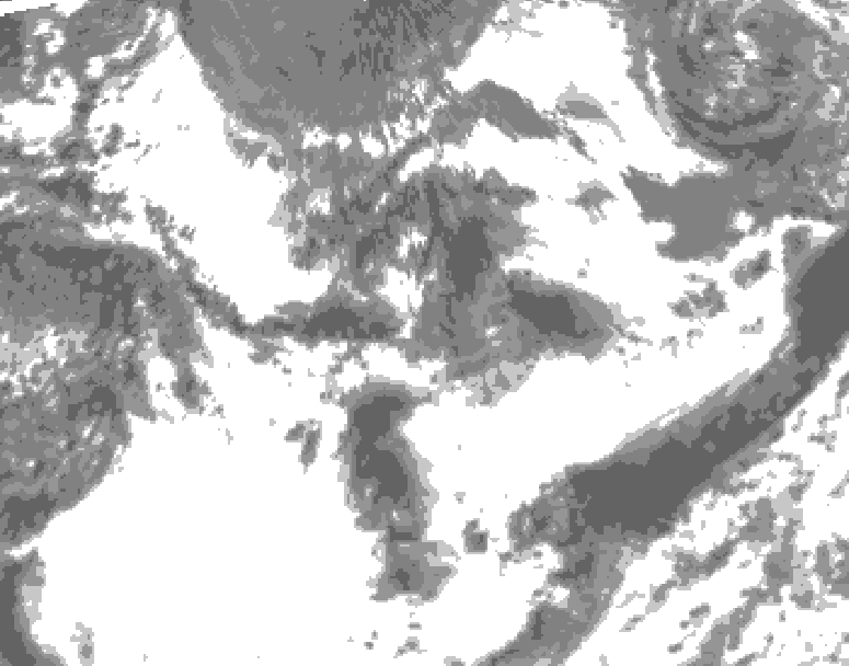 GDPS total cloud 198 hour forecast chart for Canada based on 2025/06/20 1200Z data