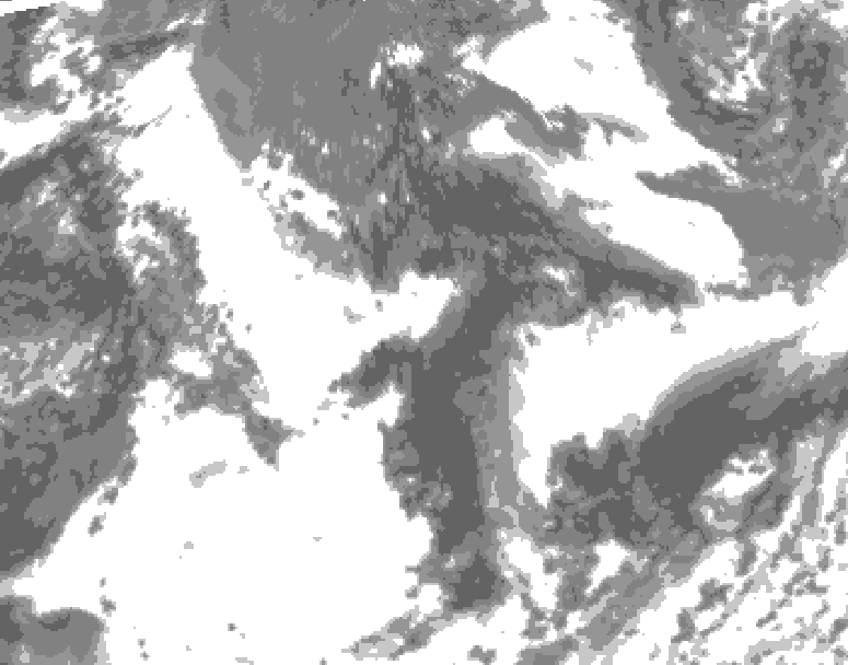 GDPS total cloud 216 hour forecast chart for Canada based on 2025/06/20 1200Z data