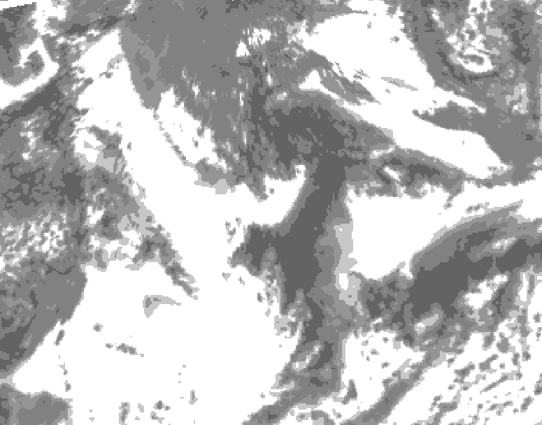 GDPS total cloud 222 hour forecast chart for Canada based on 2025/06/20 1200Z data