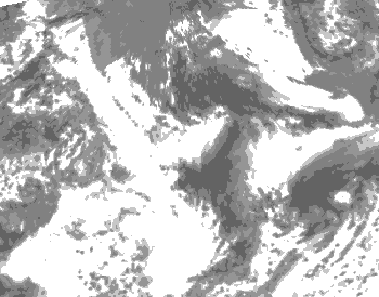 GDPS total cloud 228 hour forecast chart for Canada based on 2025/06/20 1200Z data