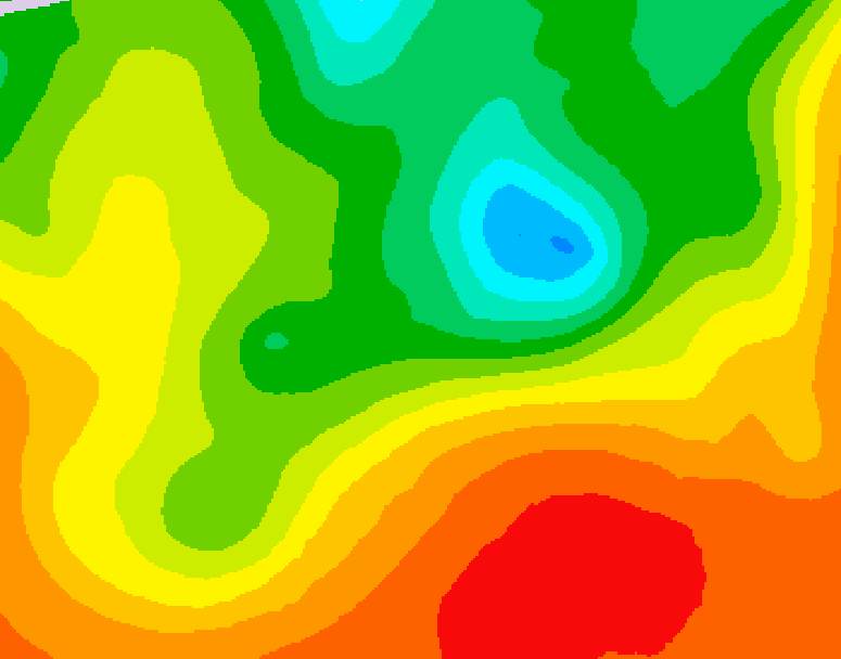 GDPS 500 millibar geopotential height 042 hour forecast chart for Canada based on 2025/06/21 0000Z data