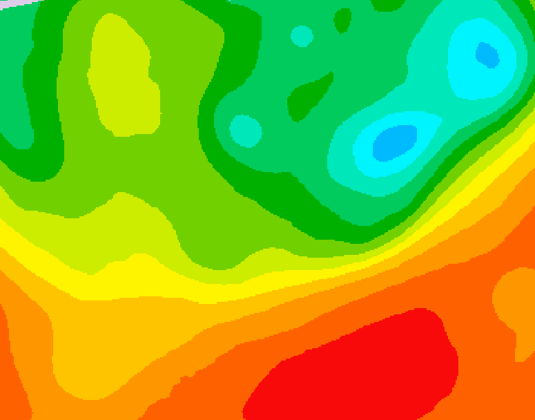 GDPS 500 millibar geopotential height 096 hour forecast chart for Canada based on 2025/06/21 0000Z data